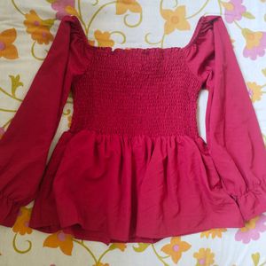 Maroon Cute Top