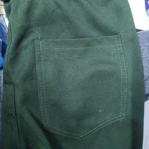 Navy Blue & Olive Green - Lycra Full Size Pant