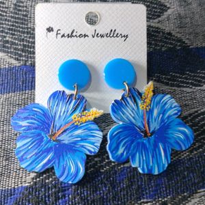 Blue Party Wear+Traditional Earrings