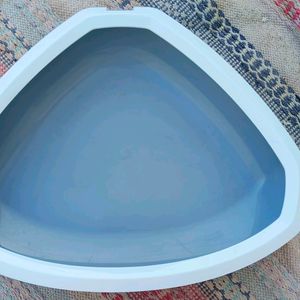 Rincon Corner Cat Litter Tray+Rim, Cold Grey