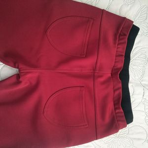 Maroon Pants With Fleece Inside