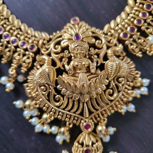 Antique Gold Lakshmi Amma Temple Jewellery