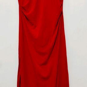 Side Slit Red Colour Dress