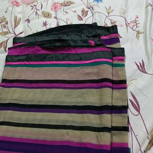 Daily Wear Striped Saree With Blouse