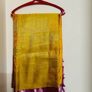 Price Drop Fixed-9050 Yellow and Pink Saree