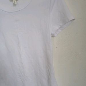 White Women's Fitted T-shirt(H&M)