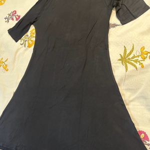 Koovs A Line Black Dress