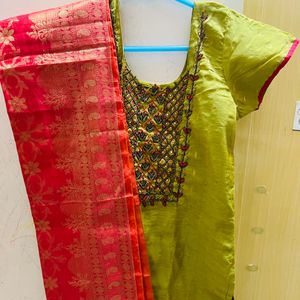 Chanderi Silk Cotton Suit