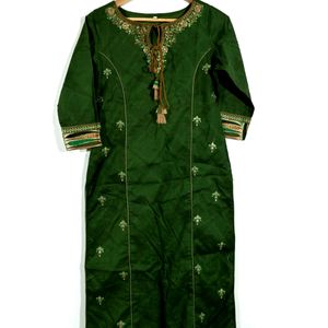Green Ethnic Kurta (Women)