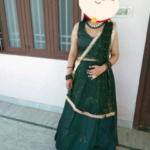 Green Lehnga For Mehndi Function