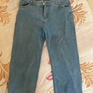 Blue Wide Leg Jeans