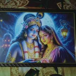 Radha Krishna Photo Frame Without Glass