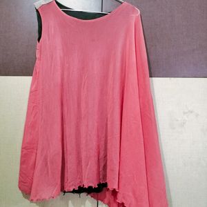 Pink One Side Sleeveless Top