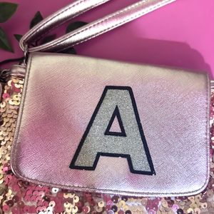 Justice Sequin Pink Hangbag Or Slingbag