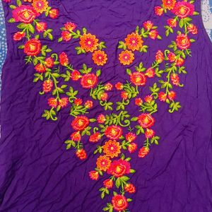 Amazing Purple Embroidery Top