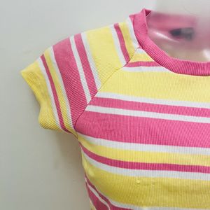 Yellow & Pink Stripped Top