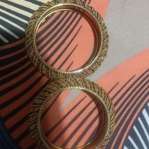 1one Pair Bronze Colour,  Party Wear Metal Bangles