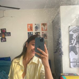 Yellow And White Shirt