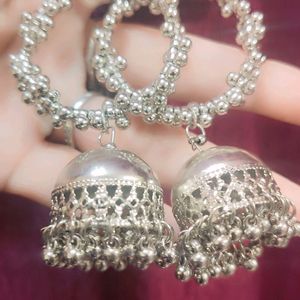 Silver Jhumka