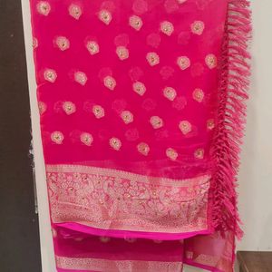 Hot Pink Saree