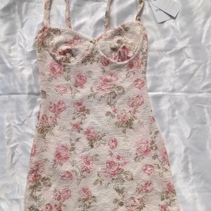 Brand New ( Urbanic) White Floral Print Mini Dress