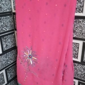 Pink Colour Saree Light Weight