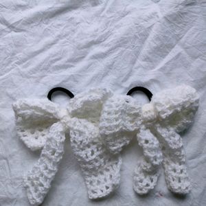 Hand Made Crochet Bow Hair Ties