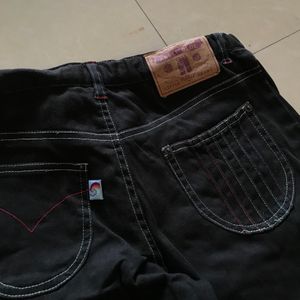 Flared Harjuku Style High Waist Denim