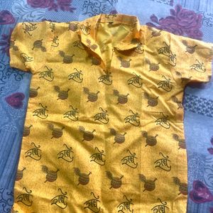 Yellow Radhe Top From Vrindavan