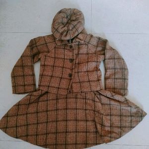 Girls Wool Jacket And Frock