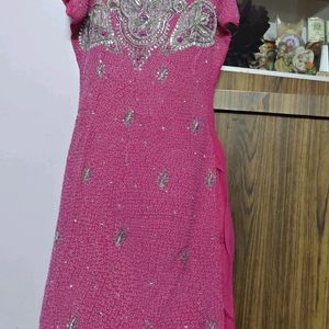 Pink Heavy Work Kurta Set