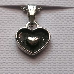 Solid Heart Pendant With Chain