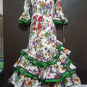Vintage SpanishFlamenco Gypsy Dress