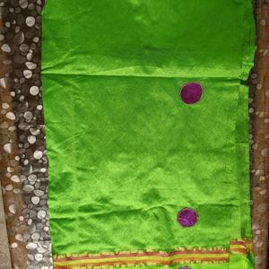 Parrot Green Silk Saree