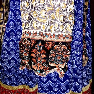 AFSANA 2 In 1 Blue Anarkali Suit