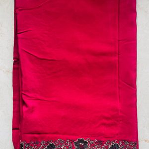 Unused Maroon Saree