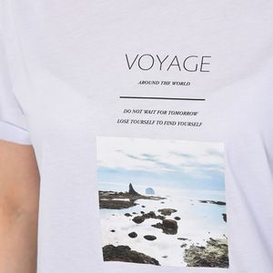 Mango Boats Printed Cotton T Shirt