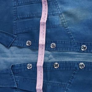 Denim Colour Cotton Jacket ( Free Size)