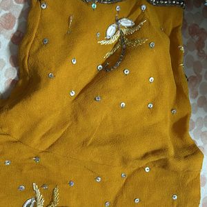 Saree Blouse Mustard Color