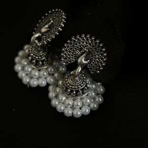 Pearl Peacock Earrings