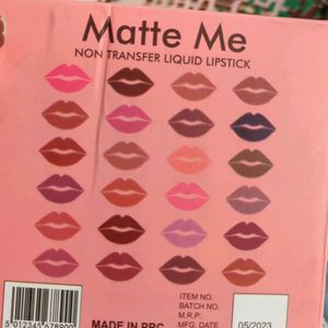 6 Matte Lipsticks