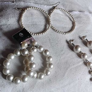 Combo Of 3 Pearl Earrings