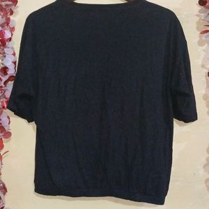 Branded Ballon Black Cotton Top