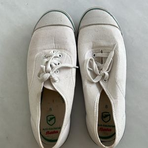 White Tennis Bata Shoes