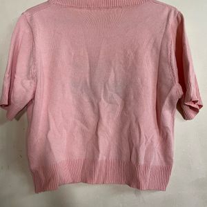 Pink Ribbed Tshirt