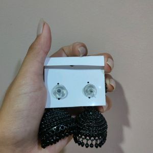 Black Metal Jhumkas 🖤