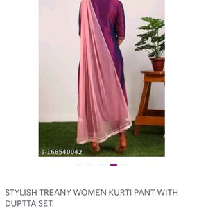 Trendy Women Kurta Set With Dupatta