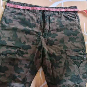 Flying Machine Men Olive Mid Rise Camouflage Pant