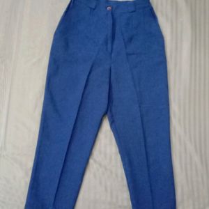 Comfortable Blue Formal Pants For Women