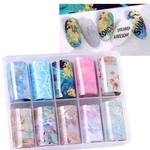 10 Rolls Nail Foil Transfer Sticker